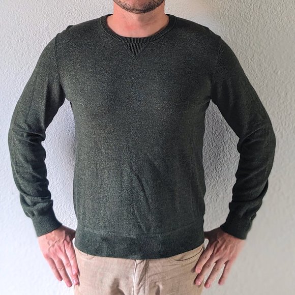 Faherty - Sconset Crew Sweater - Spruce Heather - Small - Picture 2 of 16